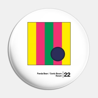 Panda Bear & Sonic Boom / Minimal Graphic Design Tribute Pin