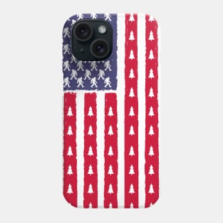 Vintage Bigfoot american flag Phone Case