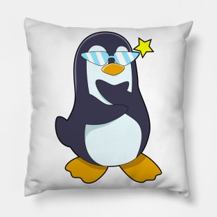 Penguin with Sunglasses Pillow