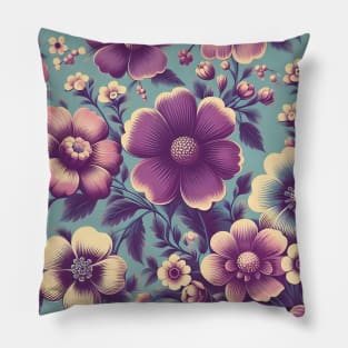 Purple Flowers Pillow