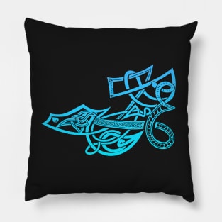 Magic Blue Dragon Celtic Knot Pillow