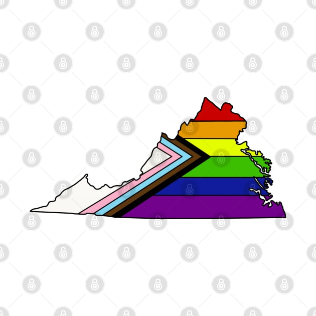 Progress pride flag - Virginia by TheUndeadDesign