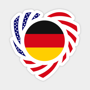 German American Multinational Patriot Flag (Heart) Magnet