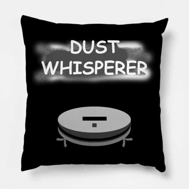 Funny Robot Vacuum dust whisperer efficient robot cleaner Pillow by Artstastic