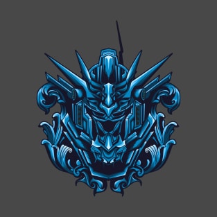 blue robot with flower ornament T-Shirt