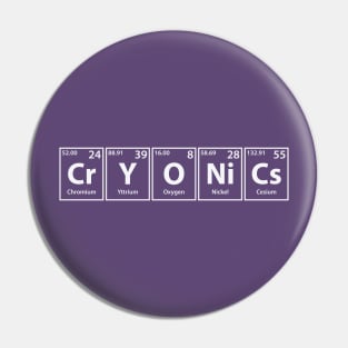 Cryonics (Cr-Y-O-Ni-Cs) Periodic Elements Spelling Pin