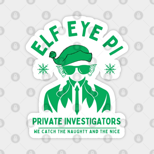 ELF EYE PRIVATE INVESTIGATOR -Green Magnet by Blerdy Laundry