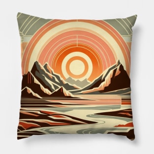 Sunrise over the Mountains Pillow