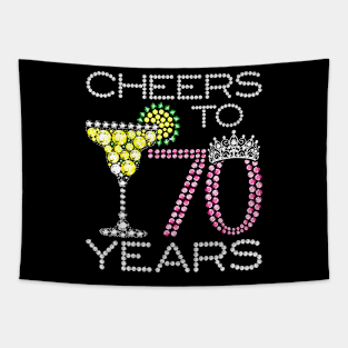 Queen Princess Cheers To 70 Years Old Happy Birthday To Me Tapestry