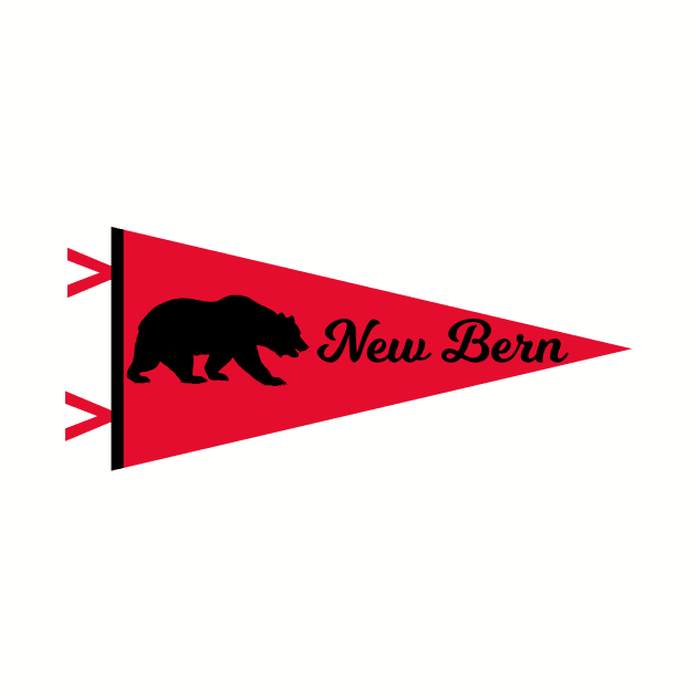 Vintage New Bern North Carolina Pennant by fearcity