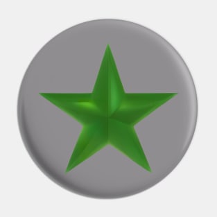 Green Esperanto Star Pin