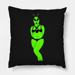 Thick alien girl Pillow