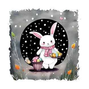 Easter Day Cute Bunny with eggs T-Shirt