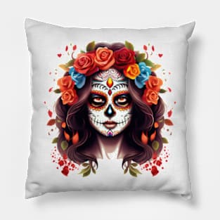 Day of the Dead Woman #4 Pillow