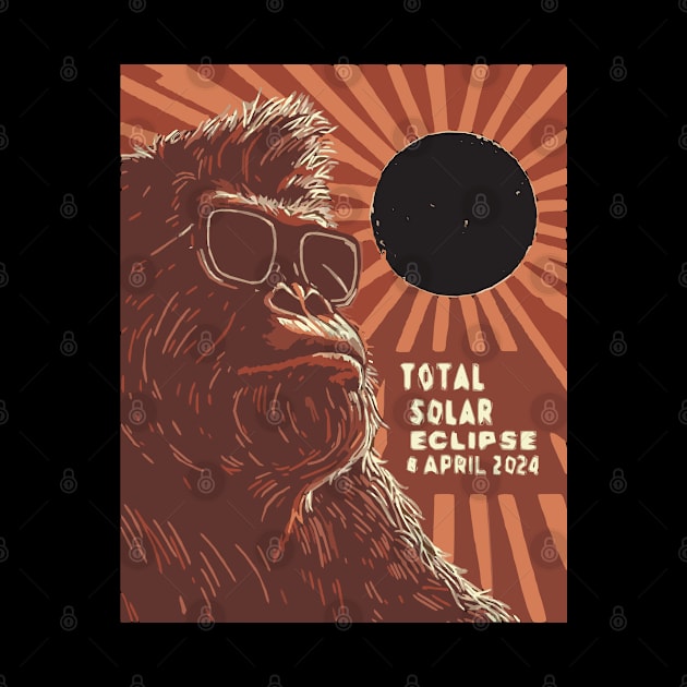 Cool Bigfoot Solar Eclipse 2024 Memorabilia by Obotan Mmienu