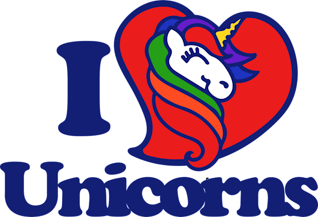 I love unicorns Kids T-Shirt by bubbsnugg