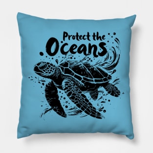 Protect the Oceans - Sea turtle Pillow