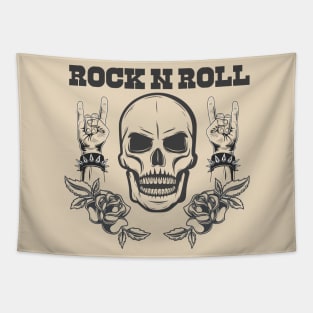 ROCK N ROLL SKULL Tapestry