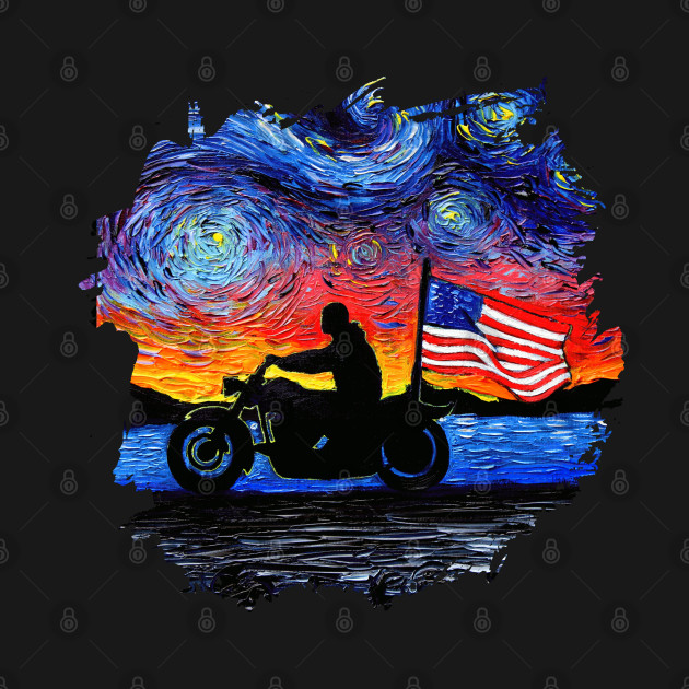 Discover Easy Rider with border - Patriotic - T-Shirt