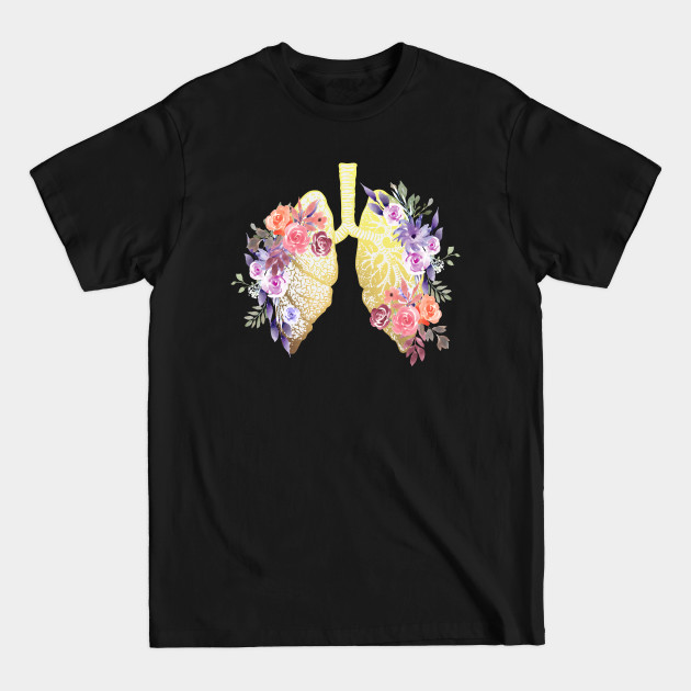 Disover Floral Lungs Anatomy - Lungs - T-Shirt