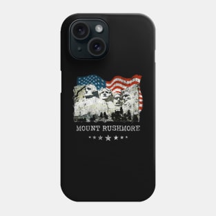 Mount Rushmore Distressed Vintage Patriots Flag Tee Phone Case