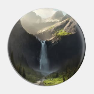 Waterfall in Nature Pin