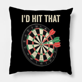 Id Hit That Funny Darts Player Pillow