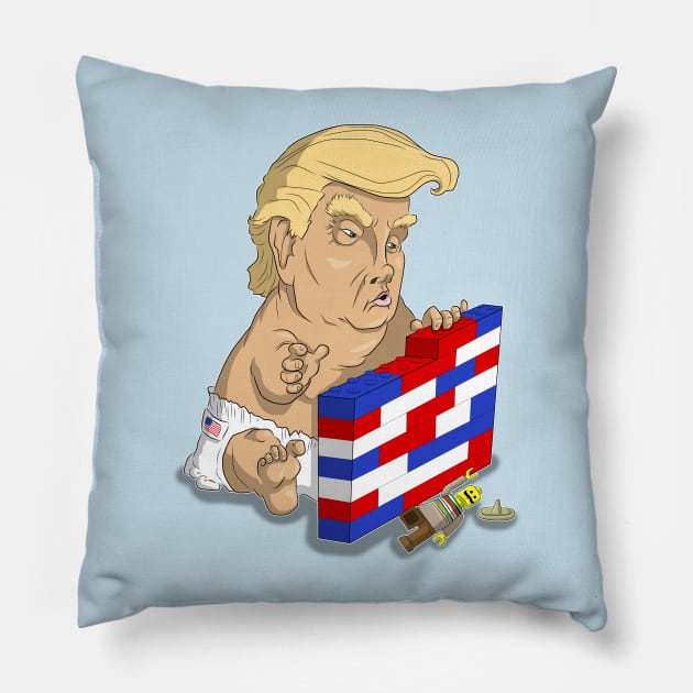 trump Pillow by bobgoodallart