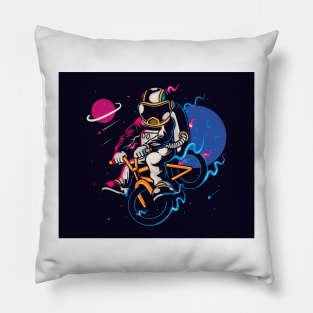 Space Bicycle Pillow