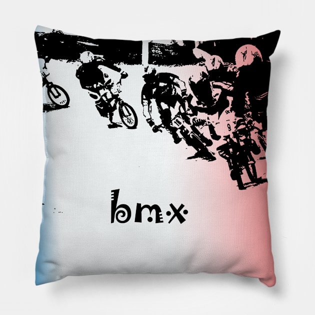 bmx Pillow by rickylabellevie