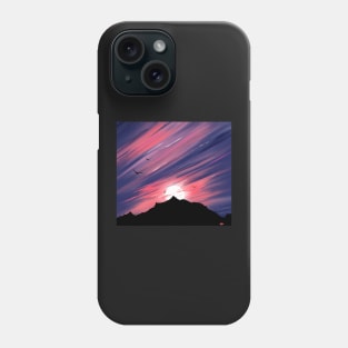 Mountains and the moon Phone Case