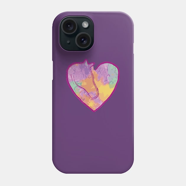 Love Horse Cute Horse Riding Equestrian Heart for Girls Who Love Horses Phone Case by teemaniac