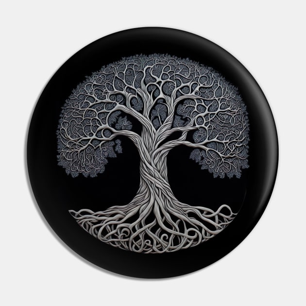Celtic Pagan Tree of LIfe Yggdrasil "Silver Tree of Life" Pin by The Fata Morgana