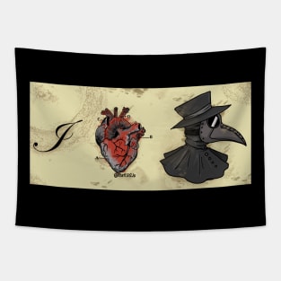 I heart Plague Doctors Tapestry