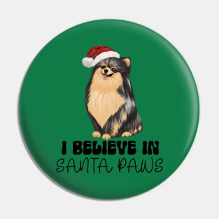 Christmas Pomeranian Dog Santa Pin