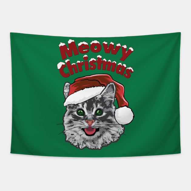 Meowy Christmas Tapestry by M2M