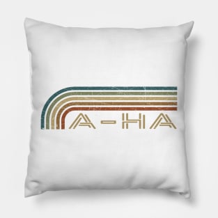 a-ha retro stripes Pillow