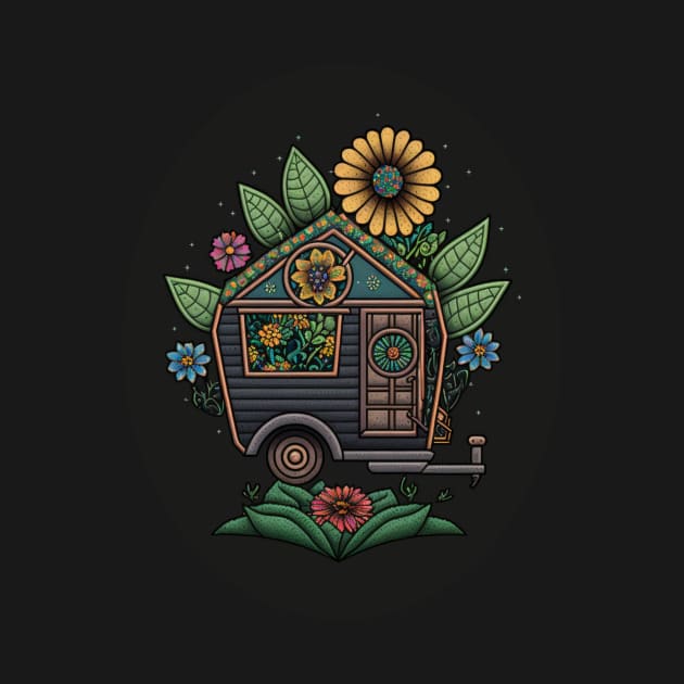 Tiny House on Wheels Motif by kansaikate