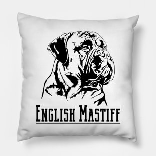 Funny Proud English Mastiff dog portrait Pillow