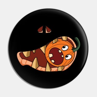 Spooky Jack O' Lantern Pumpkin Eating Pumpkin Pin