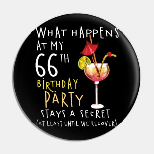 66Th Birthday - What Happens 66Th Birthday Pin