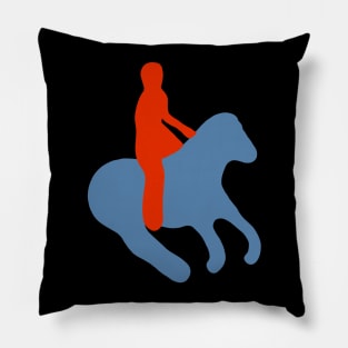 Horse Riding - Abstract Artwork Pillow