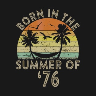 44th Birthday Summer of 76 Gift Mom Dad Vintage T-Shirt