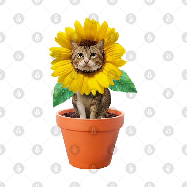 Sunflower Kitty Cat by leBoosh-Designs