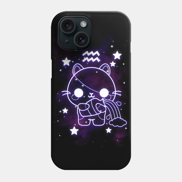 aquarius kawaii zodiac sign Phone Case by NemiMakeit