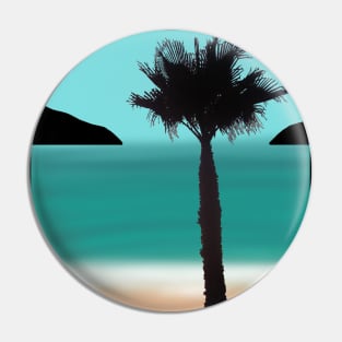 Palmtree scenery Pin