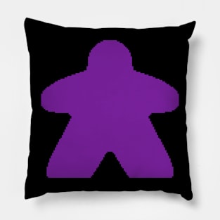 Purple Pixelated Meeple Pillow