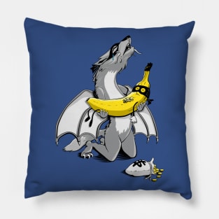 Dragonwolf & the Banana Bandit Pillow