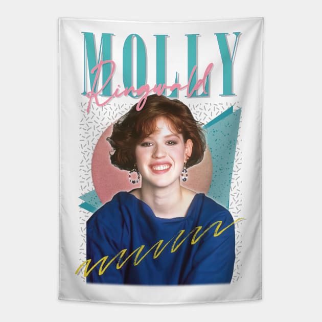Molly Ringwald - 80s Retro Style Fan Art Design Tapestry by DankFutura
