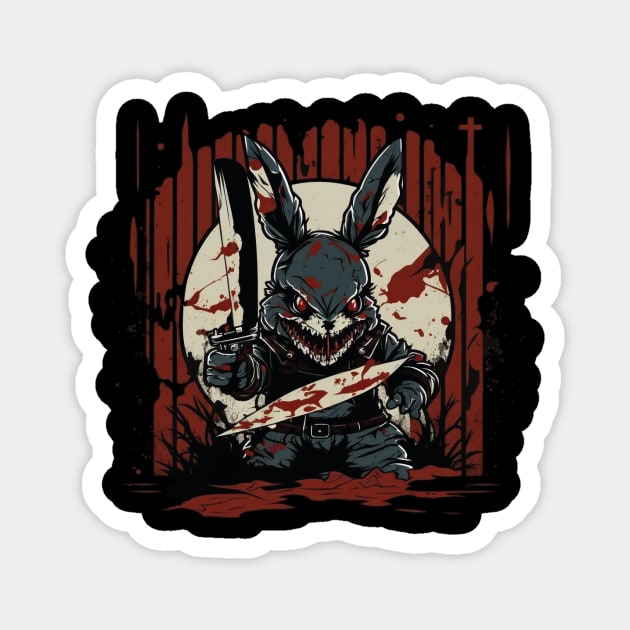 Killer bunny Magnet by rocknerd